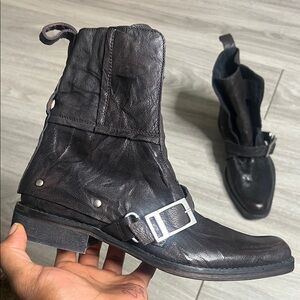 Free People Dark Brown Leather Boots